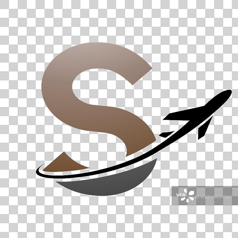 棕黑色大写字母S图标图片素材