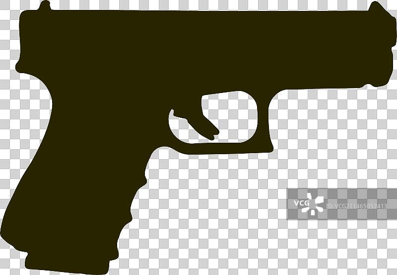 格洛克手枪轮廓图片素材