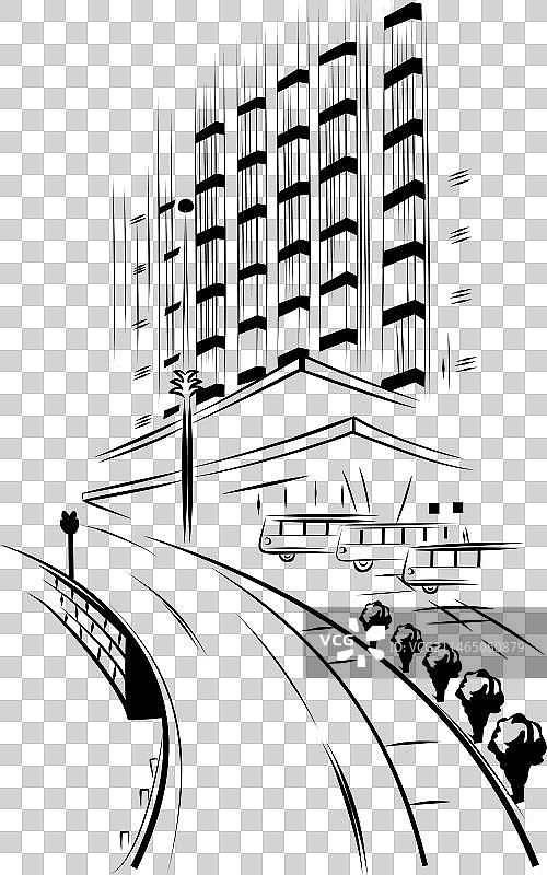 城市道路景观图片素材