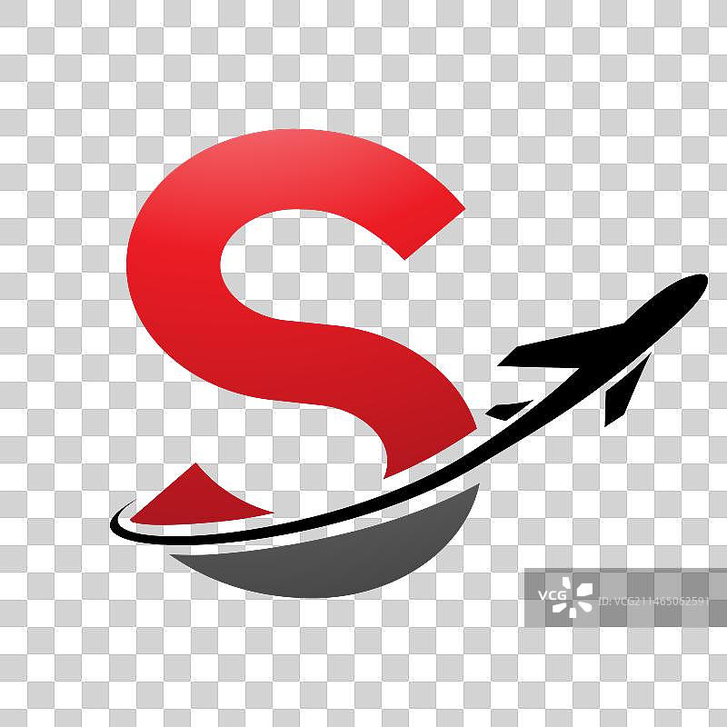 红色黑色大写字母S图标图片素材