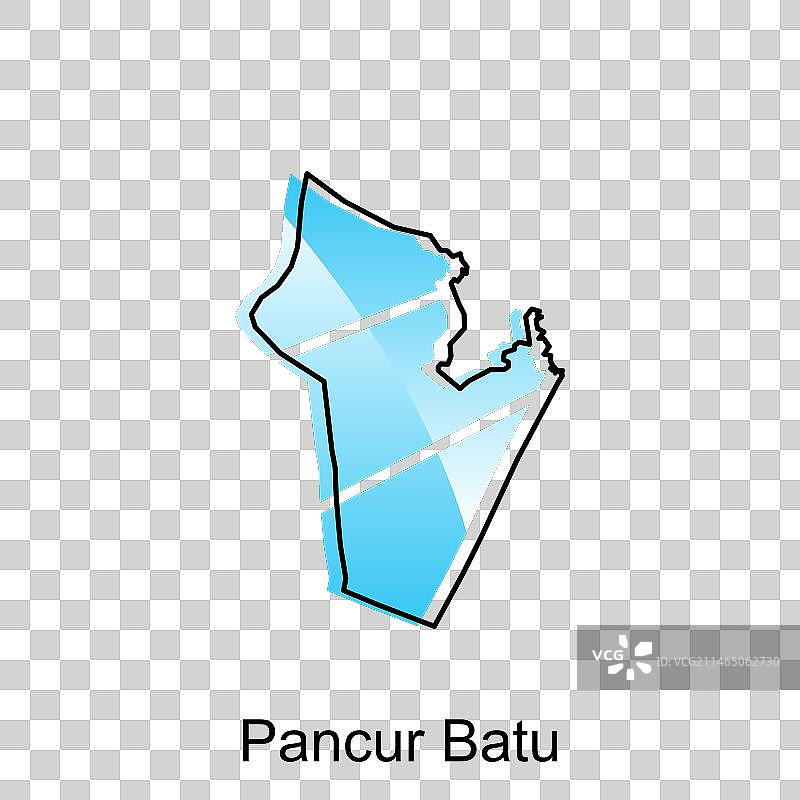 班图尔巴图市现代高清地图图片素材