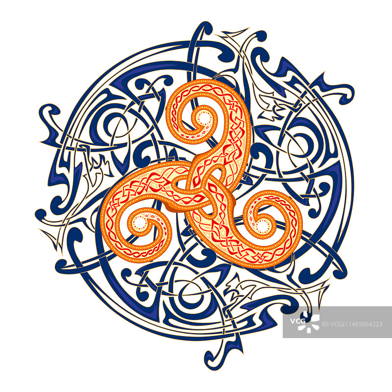 古老的爱尔兰民族魔法凯尔特符号图片素材