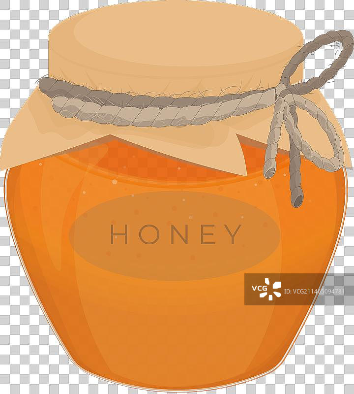 玻璃罐中的蜂蜜图片素材