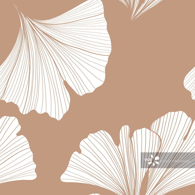 银杏叶无缝背景图片素材