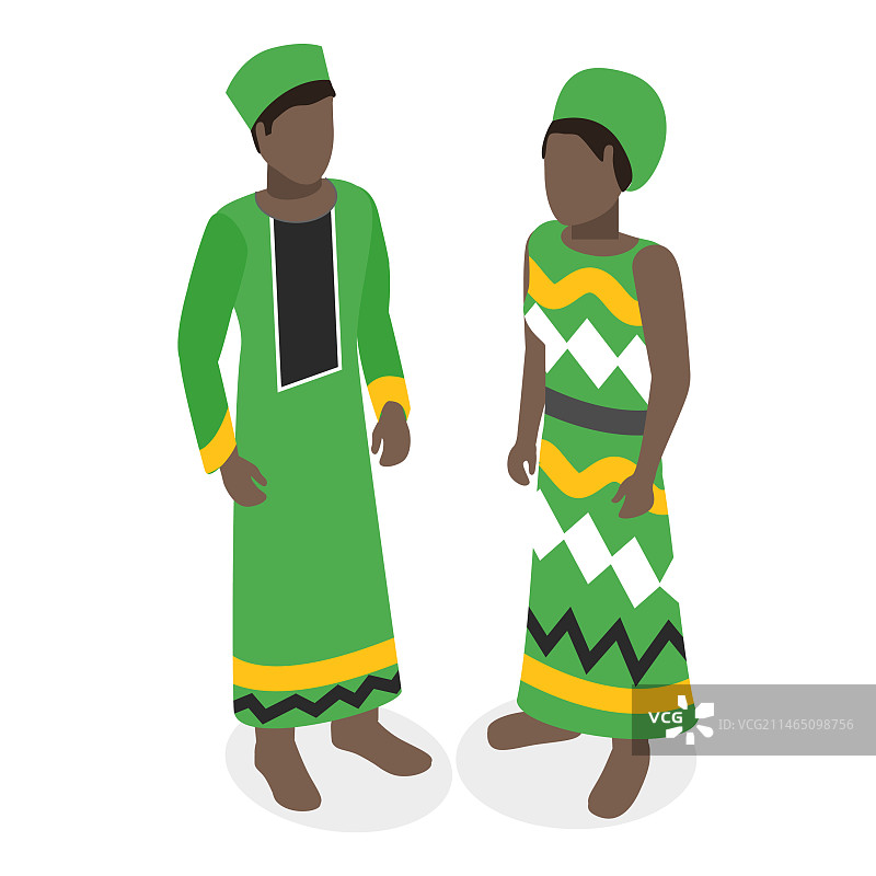 非洲服饰2.5D模型图片素材