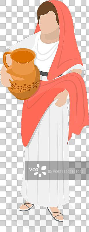 2.5D等距扁平风格罗马人套装图片素材