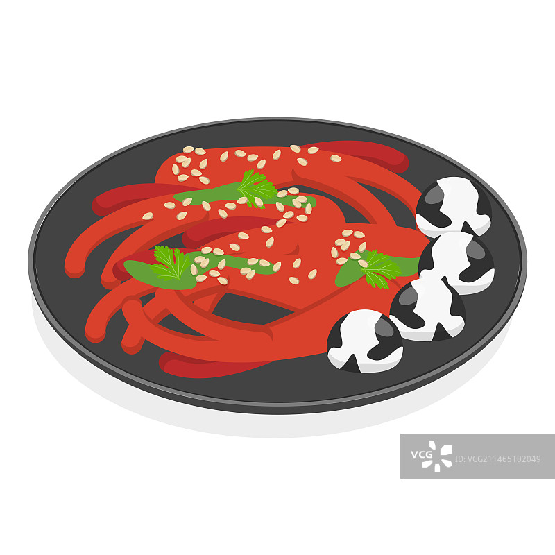 2.5D韩国食品元素集合图片素材