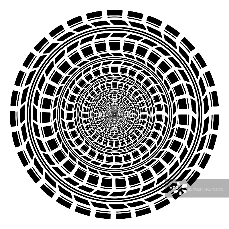 汽车轮胎车轮痕迹圆形装饰图片素材