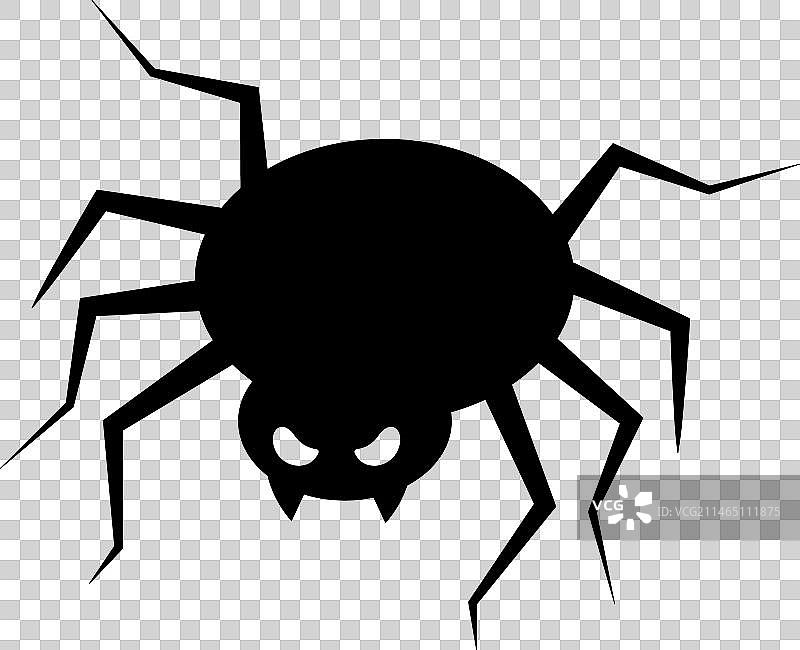 万圣节蜘蛛剪影图片素材