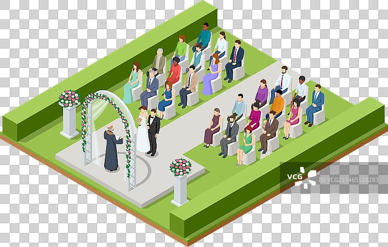 2.5D鲜花装饰婚礼拱门图片素材