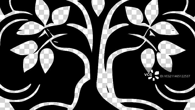 爱尔兰主题黑白图标图片素材