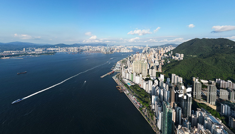 維多利亞港全景图片素材