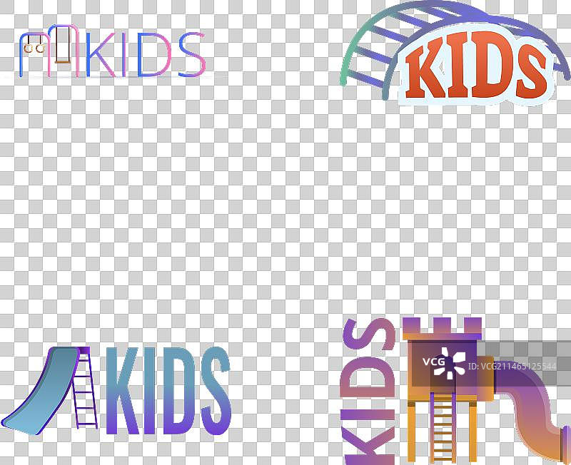 儿童公园图标卡通合集图片素材