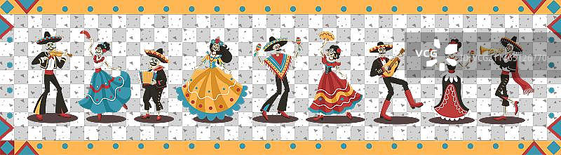 墨西哥亡灵节万圣节假日图片素材