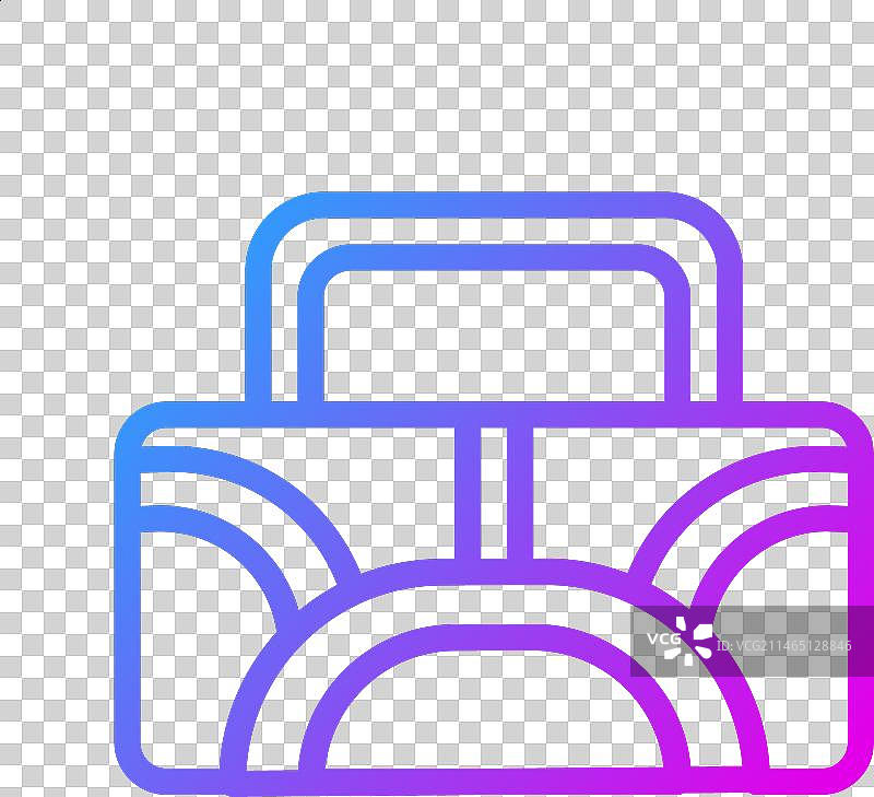 紫色渐变运动背包图标图片素材