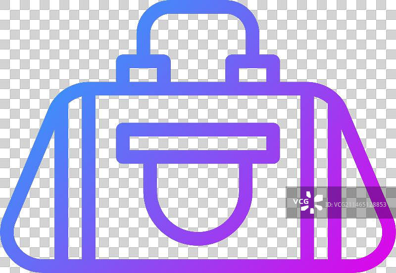 紫色渐变运动背包图标图片素材