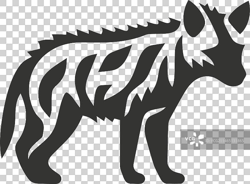 条纹鬣狗图标图片素材