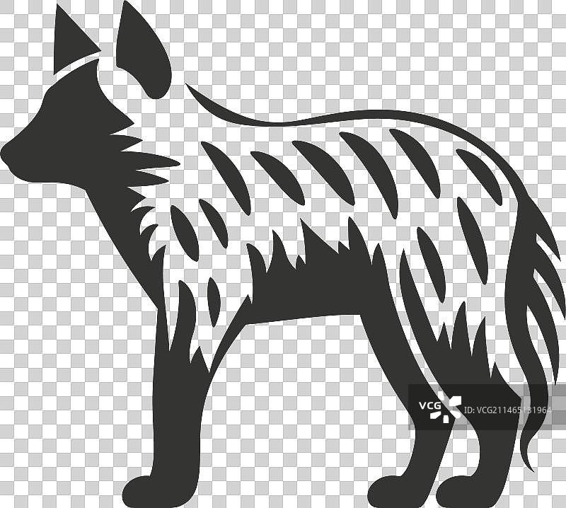 条纹鬣狗图标图片素材