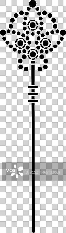 扁平风格的装饰简单权杖图片素材