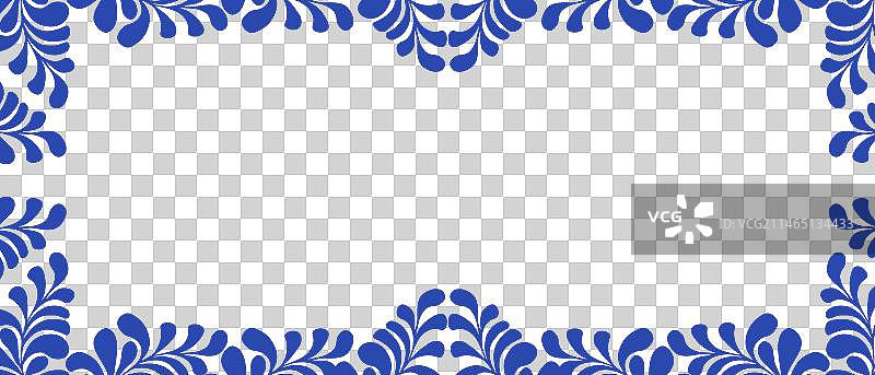 抽象花卉装饰有机叶子框架图片素材