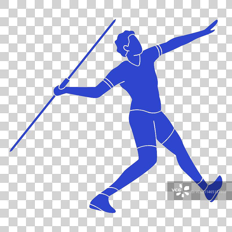 蓝色标枪投掷图片素材