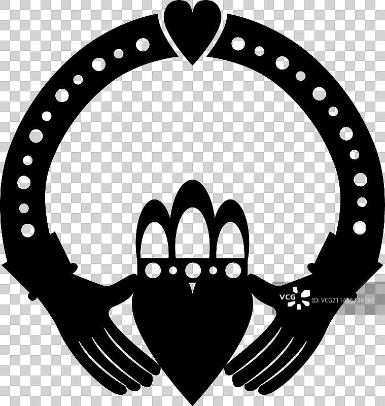 爱尔兰克拉达戒指轮廓图片素材