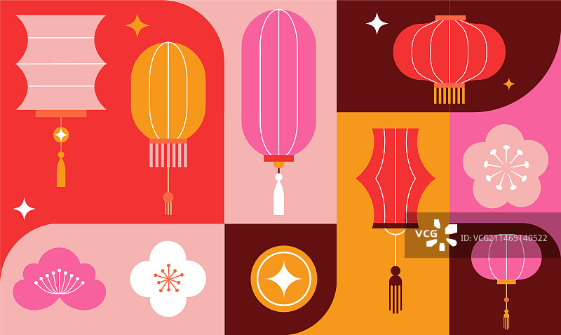 中国新年背景banner图案图片素材