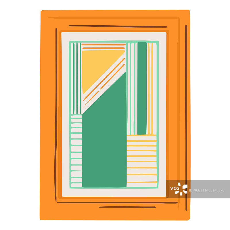 扁平风相框抽象画图片素材