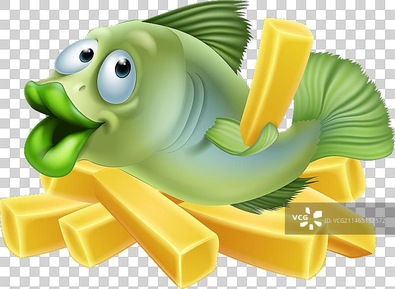 卡通炸鱼薯条图片素材