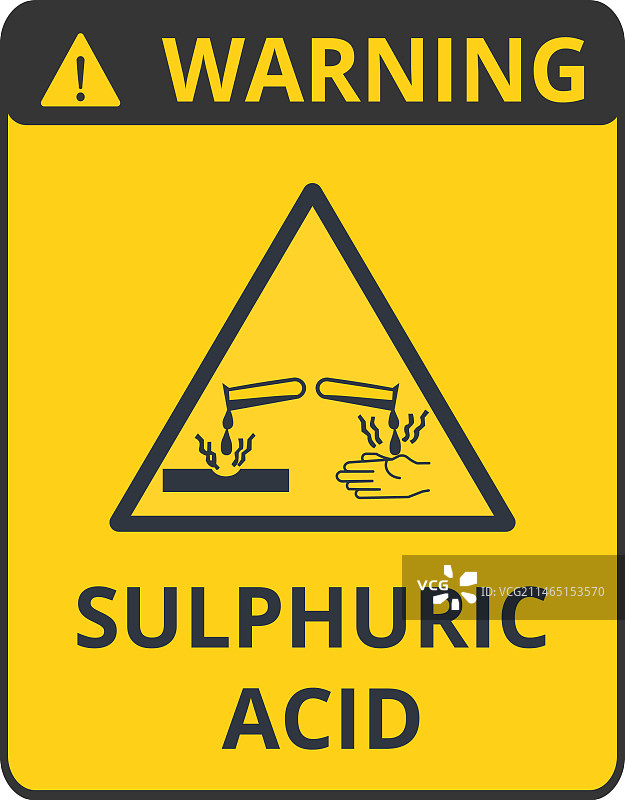 硫酸警告标志图片素材