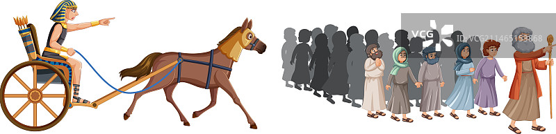 法老追逐摩西红海逃生图片素材