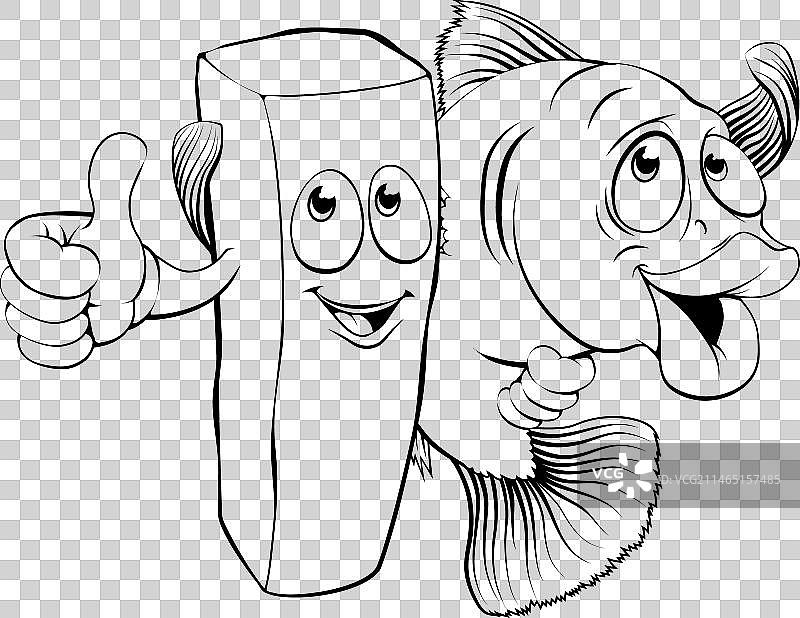 炸鱼薯条角色图片素材