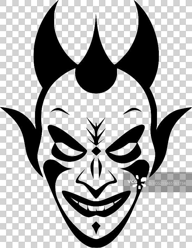 小丑 - 简约剪影图片素材