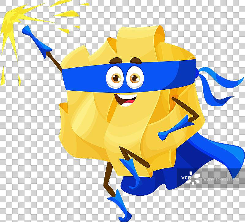 卡通意大利宽面条食物超级英雄角色图片素材