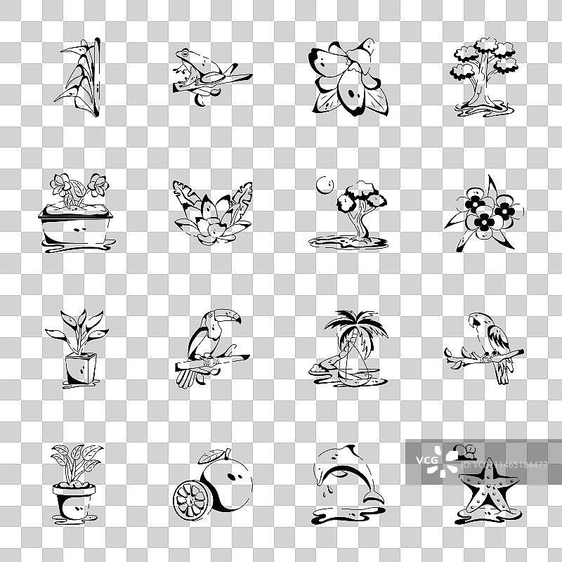 异域风情字形图标图片素材