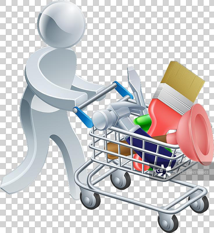 使用工具车的工人图片素材