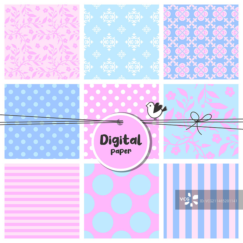 彩色装饰纸无缝图案图片素材