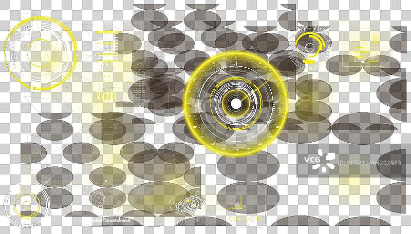 科幻游戏UI的HUD元素图片素材