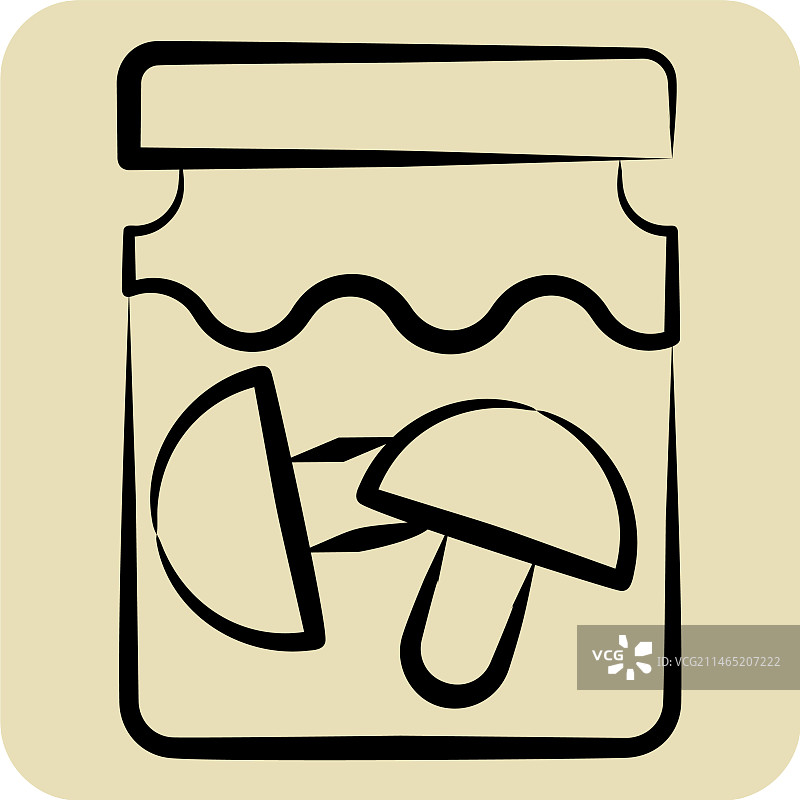 手绘毒蘑菇图标图片素材