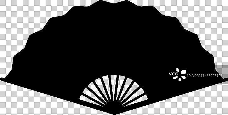 扇子剪影艺术图片素材