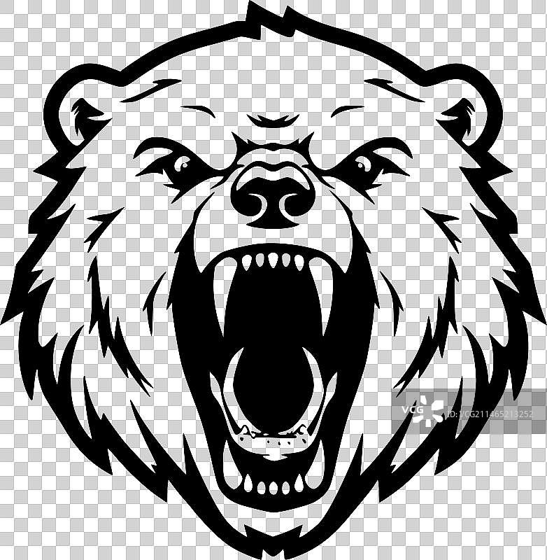 熊——黑白相间图片素材