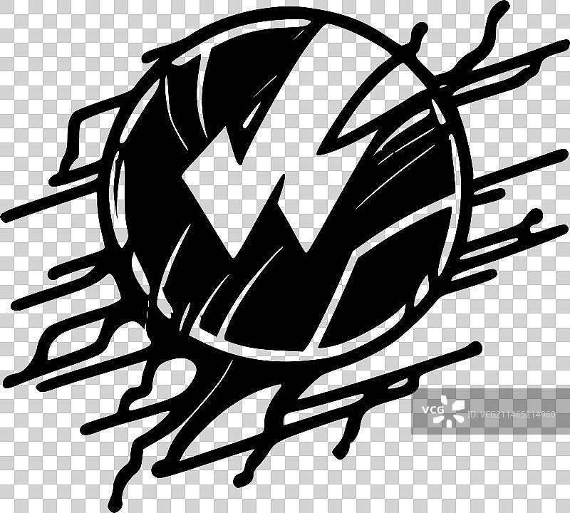 简约排球轮廓图片素材