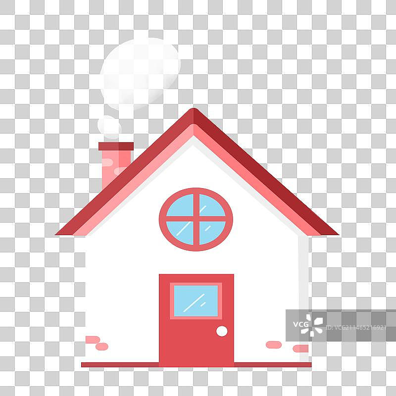 卡通白色房子图片素材