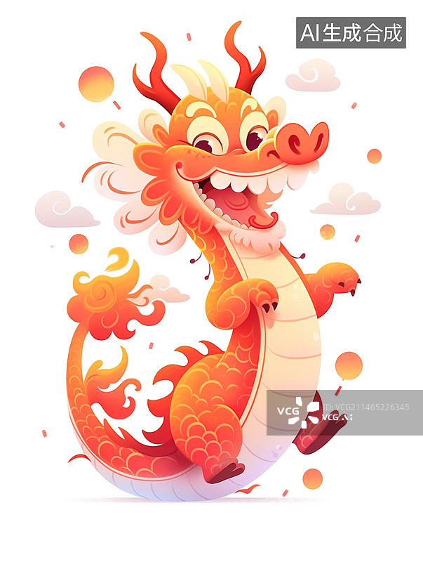 【AI数字艺术】手绘十二生肖龙图片素材