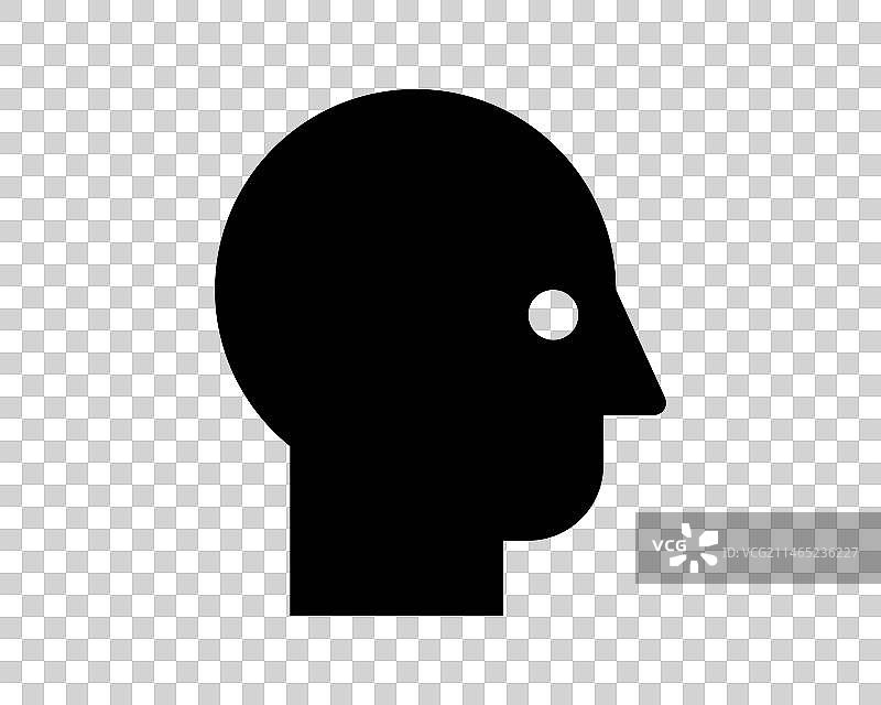 人头形状图标剪影男人像用户图片素材