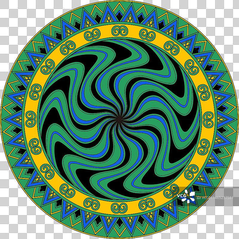 敦煌壁画藻井图案元素图片素材