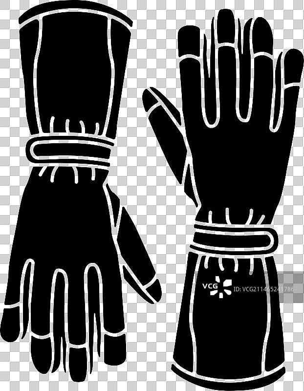 填充描边的园艺手套图片素材