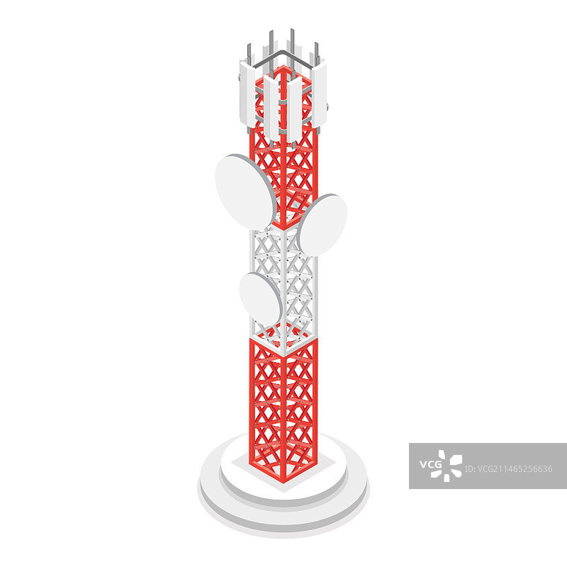 3D 2.5D风格的电信塔图片素材