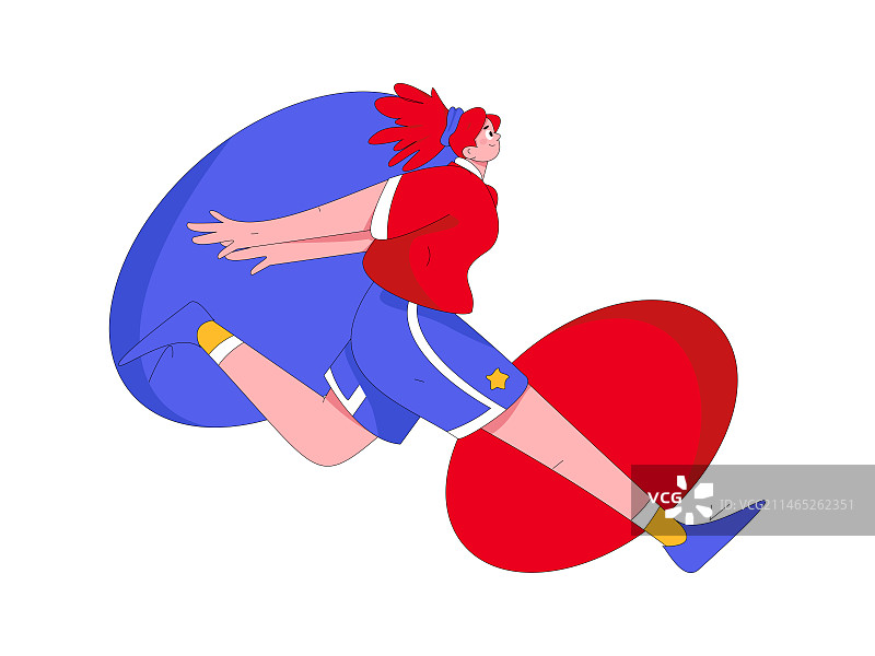 锻炼健康跑步的人物矢量互联网运营插画图片素材