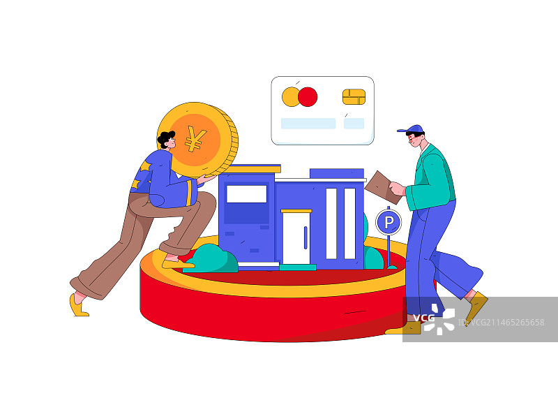 住房贷款扁平矢量概念运营插画图片素材